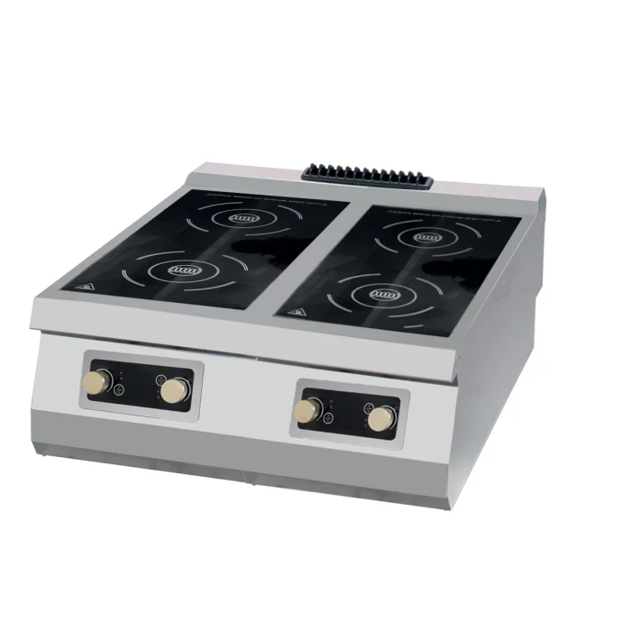 Gastro Premium Induktionskochfeld - 4 Brenner - Doppeleinheit - 90 cm Tief - Elektrisch – Bild 1