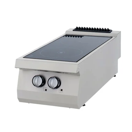 Gastro Premium Infrarotkochfeld - 2 Brenner - Einzeleinheit - 90 cm Tief - Elektrisch