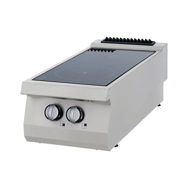 Gastro Premium Infrarotkochfeld - 2 Brenner - Einzeleinheit - 90 cm Tief - Elektrisch – Bild 1