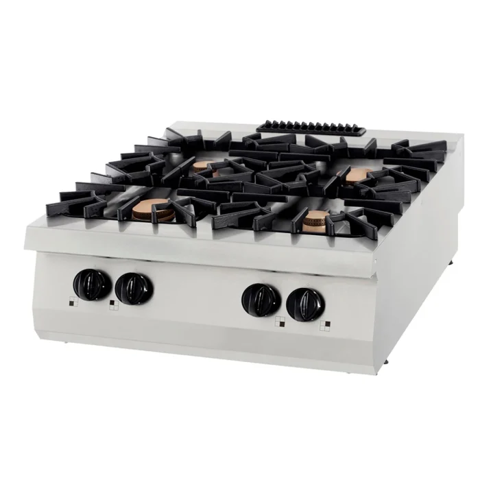 Gastro Premium Kochfeld - 4 Brenner - Doppeleinheit - 90 cm Tief - Gas – Bild 1