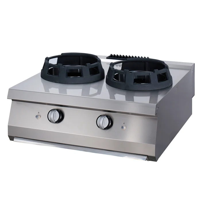 Gastro Premium Wok Herd - 2 x 28,5 Kochringe - Doppeleinheit - 90 cm Tief - Gas – Bild 1