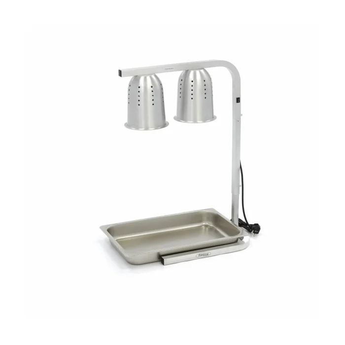 Gastro Wärmelampe - 2 Lampen - inkl. Lampen und 1 x 1/1 GN -Behälter – Bild 1