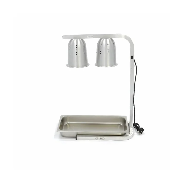 Gastro Wärmelampe - 2 Lampen - inkl. Lampen und 1 x 1/1 GN -Behälter – Bild 3
