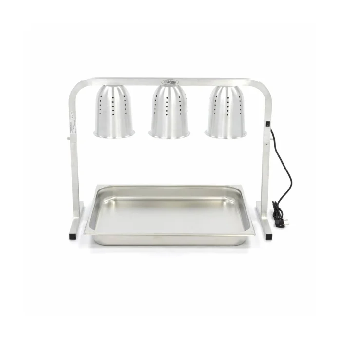 Gastro Wärmelampe - 3 Lampen - inkl. Lampen und 1 x 2/1 GN -Behälter – Bild 2