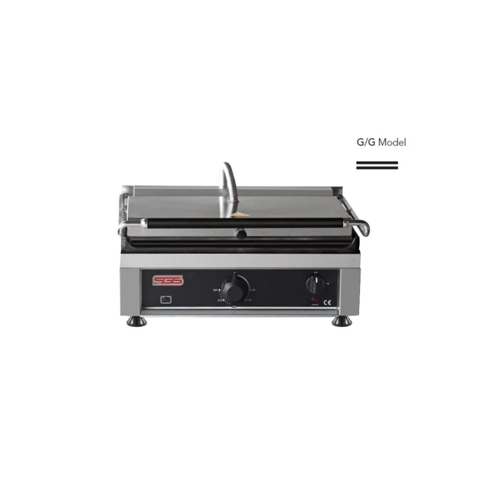 Kontaktgrill / Oben / Unten Glatt / 3 kW / Tischgrill / Paninimaker – Bild 1