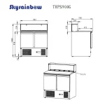 Pizzasaladette 2 Türen, eckiger Glasaufsatz, 90 x 70 – Bild 5