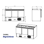 Saladette 3 Türen, Inhalt 260 L, 137 x 70 – Bild 5