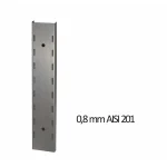 Wandbord Edelstahl, 1 Boden, 60x40 – Bild 3