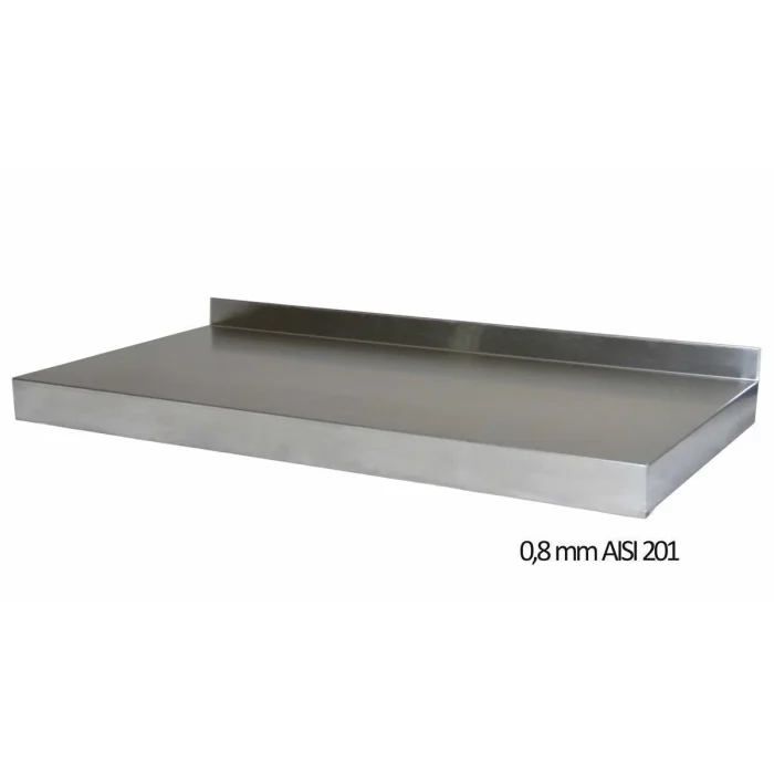 Wandbord Edelstahl verstärkt, 2 Böden, 150x40 – Bild 2