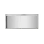 Wandhängeschrank aus Edelstahl, 200 x 40, mit Tür