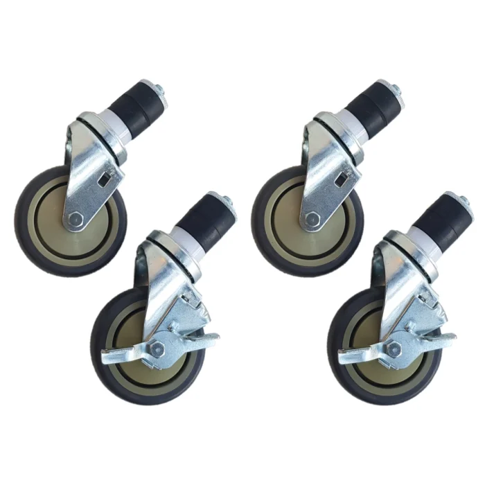 WT SQ Wheels set of 4 - 2 with brakes - 4 Inch / 10.2 cm – Bild 1
